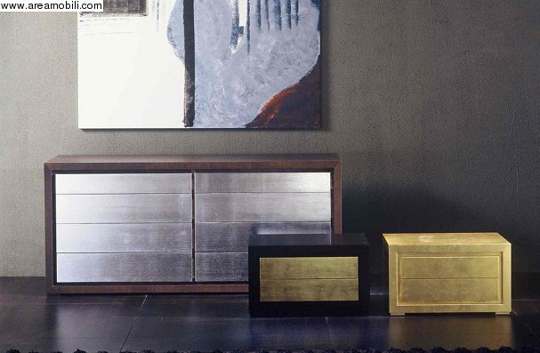 Cassettiera orizzontale e comodini OLIVER
